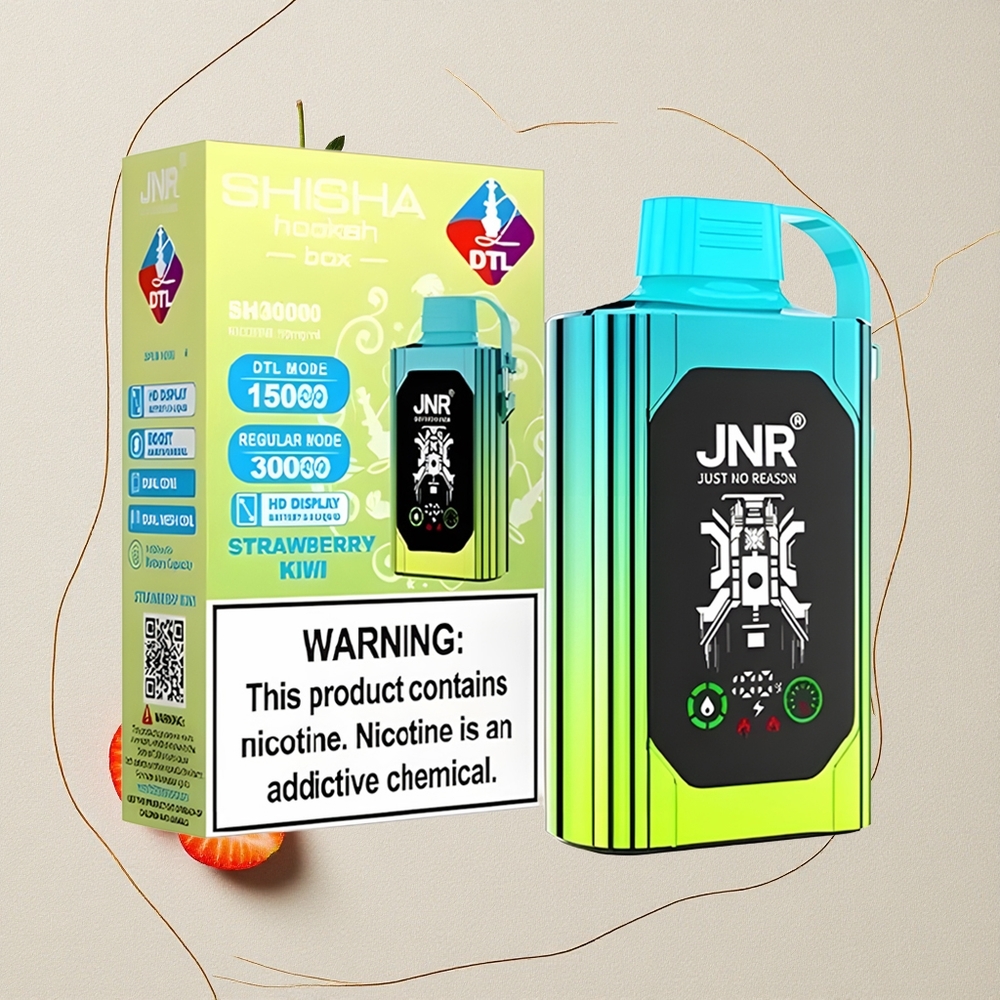 Fragola Kiwi JNR Shisha Hookah Box 20500 Puffs Capacità della Batteria: 1000mAh Capacità dell'E-liquid: 25ml all'ingrosso Italia