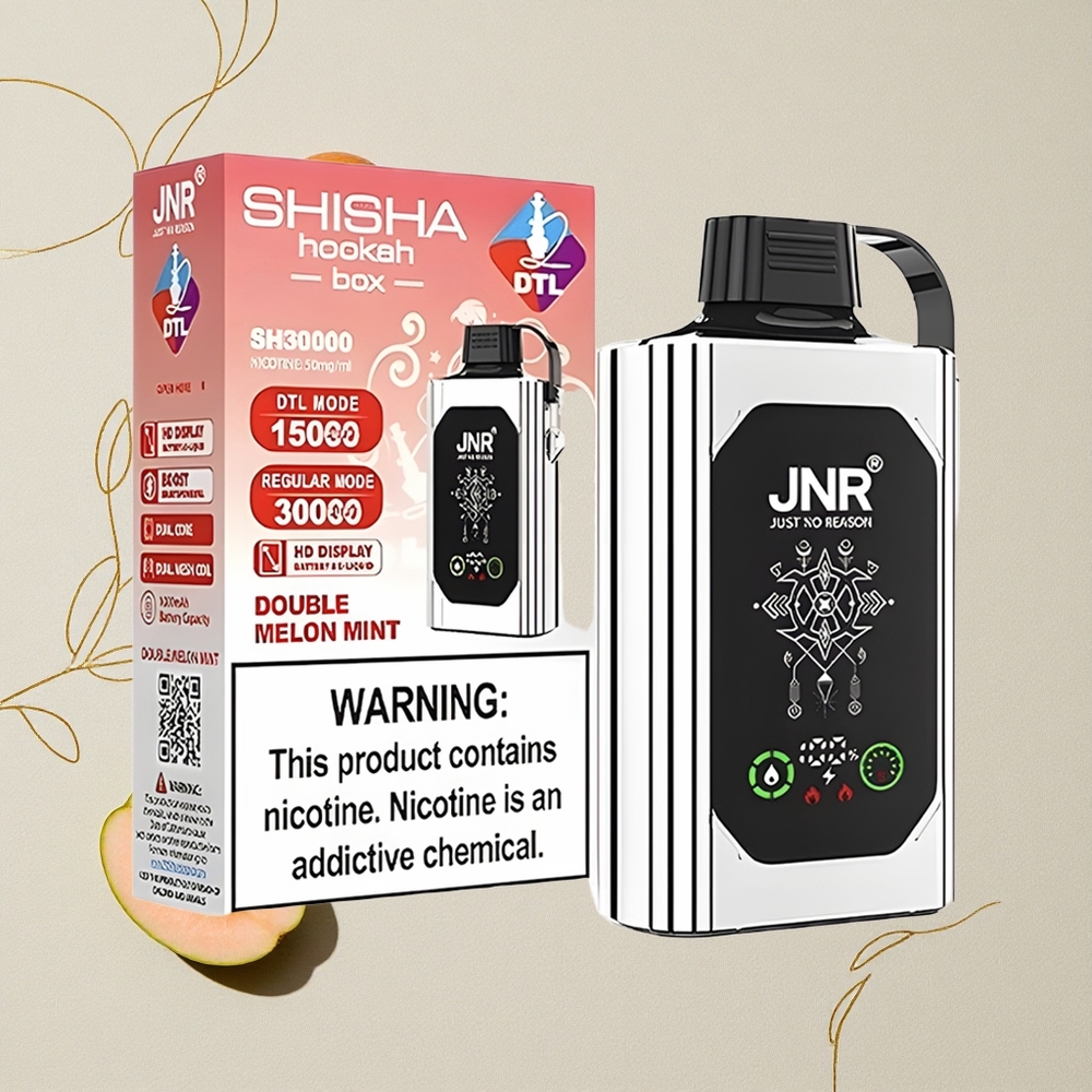 Melone Doppio Menta JNR Shisha Hookah Box 20500 Puffs HD Display Dual Mesh Coil & Dual Core all'ingrosso Italia