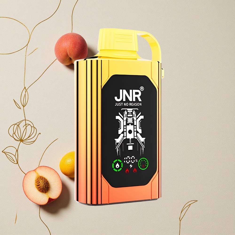 Pesche Succose JNR Shisha Hookah Box 20500 Puffs Display HD Dual Mesh Coil & Dual Core all'ingrosso Italia