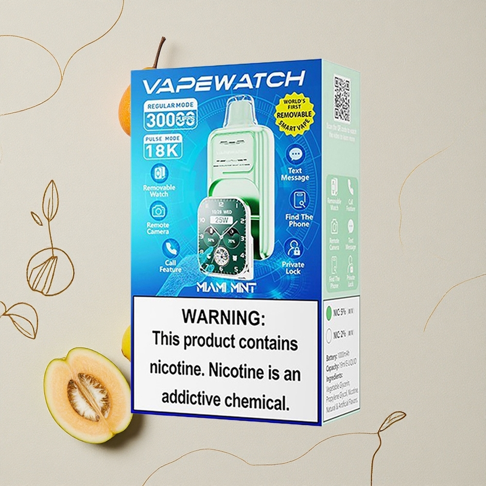 Menta Miami JNR Vape Watch 30.000 boccate Capacità della batteria: 1000mAh all'ingrosso Italia