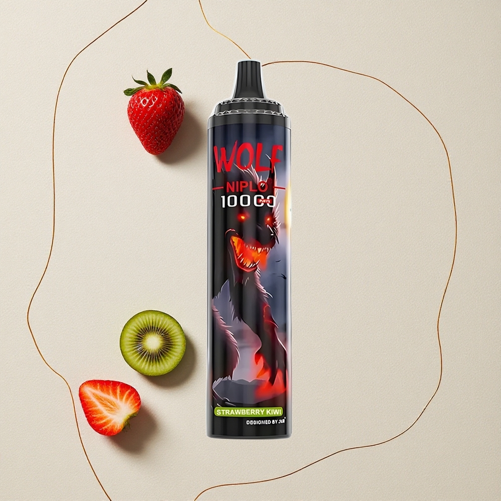 Fragola Kiwi JNR Wolf Niplo 10000 Puffs 20ml Capacità 0% 2% 5% Nicotina all'ingrosso Italia