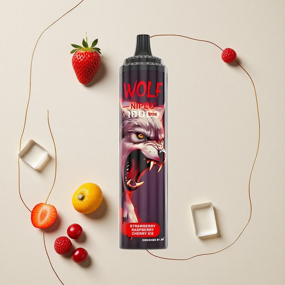 Fragola Lampone Ciliegia Ghiaccio JNR Wolf Niplo 10000 Puff Capacità della Batteria 650mAh all'ingrosso Italia