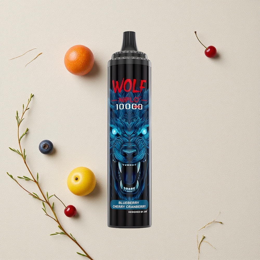 Mirtillo Ciliegia Mirtillo Rosso JNR Wolf Niplo 10000 Puff Bobina Mesh 1.0 Ohm Ricarica Rapida Type-C all'ingrosso Italia